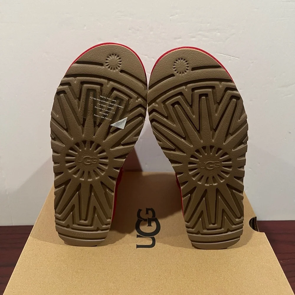 Ugg, Mini Bailey Button 2, 1016422, Red - Picture 12 of 13